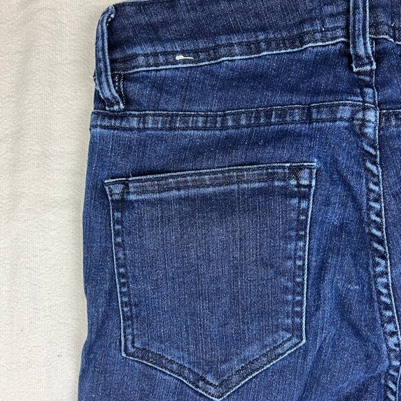 Sezane Denim Dark Blue Wash Jeans Size 28 Skinny Slim Mid-Rise Designer Chic - Picture 7 of 14